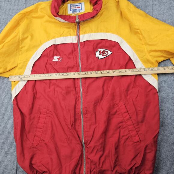 Vintage Kansas City Chiefs Starter Jacket Mens XL NFL Football Windbreaker 90s - Picture 6 of 8